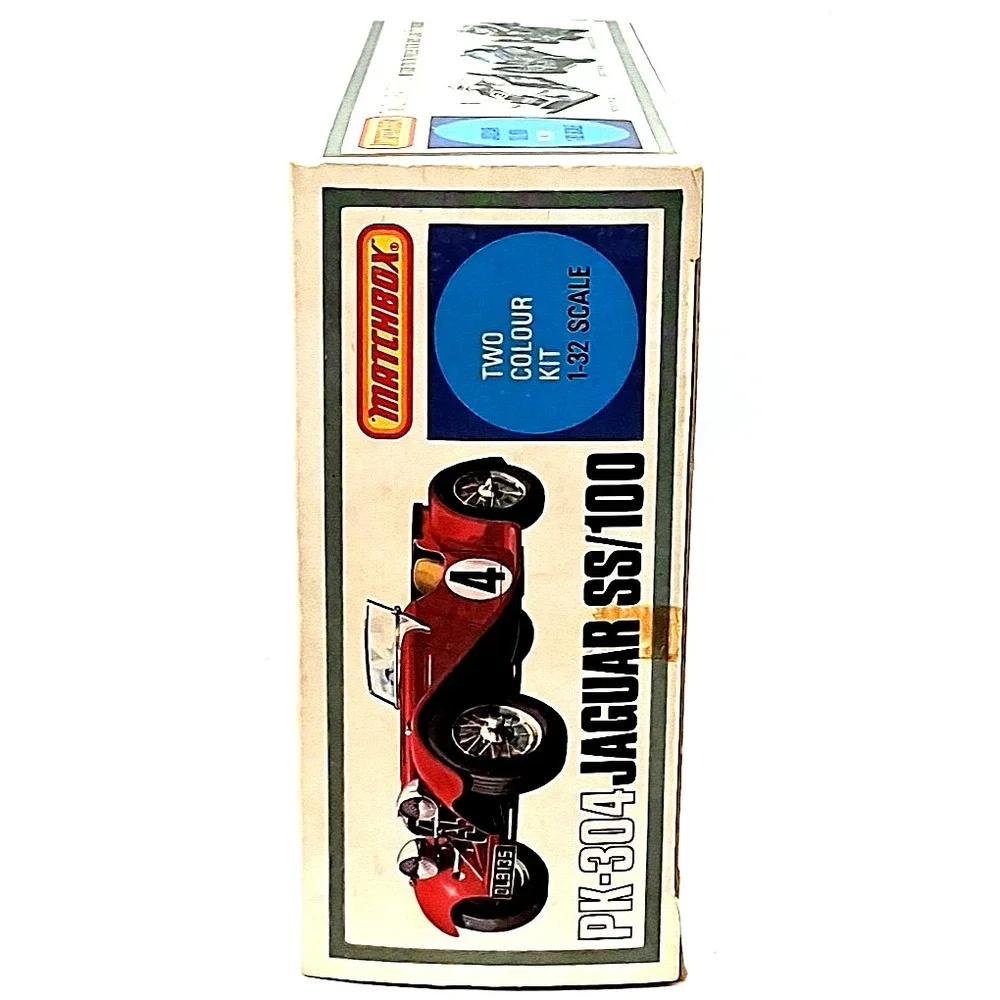 Vintage Matchbox Maquette 1:32 PK-304 JAGUAR SS/100 PARFAITEMENT  Emballage 1977